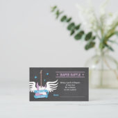 Elektrische Gitarre Rock a Bye Diaper Raffle Begleitkarte (Stehend Vorderseite)