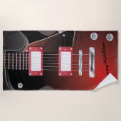 Elektrische Gitarre - Rot - Signatur Strandtuch (Vorderseite)