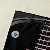 Elektrische Gitarre - Rot - Signatur Strandtuch (Beispiel)