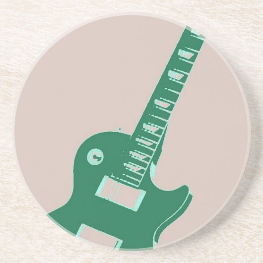 Elektrische Gitarre Sandstein Untersetzer (Vorne)