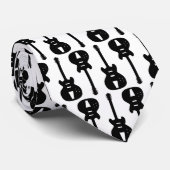 Elektrische Gitarre - Schwarz auf Weiß Krawatte (Gerollt)