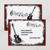 Elektrische Gitarre Schwarze Rote Musik Save the D Date (Vorne/Hinten)