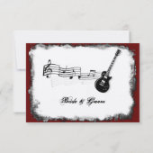 Elektrische Gitarre Schwarze Rote Musik Save the D Date (Rückseite)