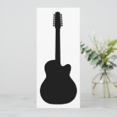 elektrische Gitarre Silhouette Einladung (Stehend Vorderseite)