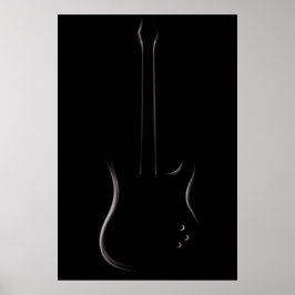Elektrische Gitarre-Silhouette Poster