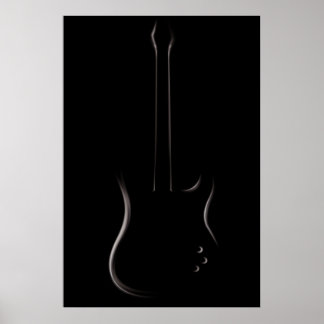 Elektrische Gitarre-Silhouette Poster