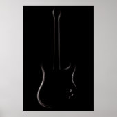 Elektrische Gitarre-Silhouette Poster (Vorne)
