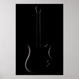 Elektrische Gitarre-Silhouette Poster