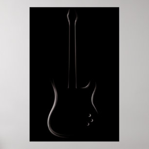Elektrische Gitarre-Silhouette Poster