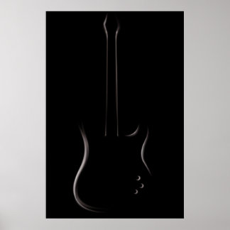Elektrische Gitarre-Silhouette Poster