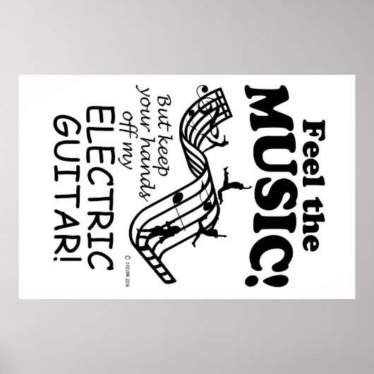 Elektrische Gitarre spürt die Musik Poster (Vorne)