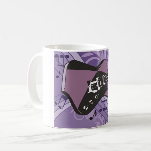 Elektrische Gitarre-Tasse Kaffeetasse (Vorderseite Links)