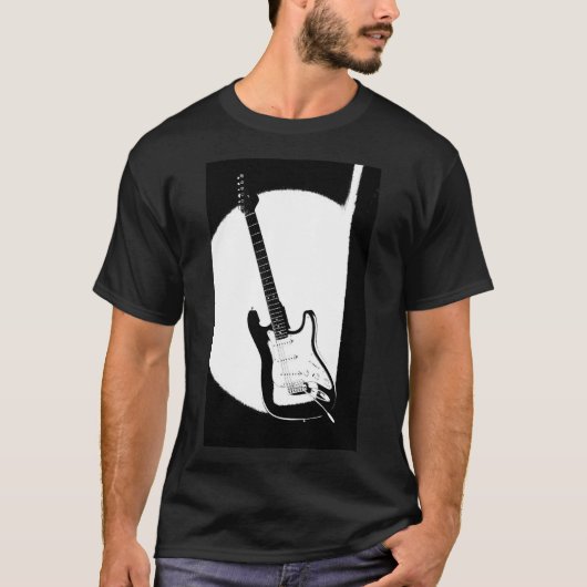 Elektrische Gitarre Trendy Pop Moderne Vorlage T-Shirt (Vorderseite)