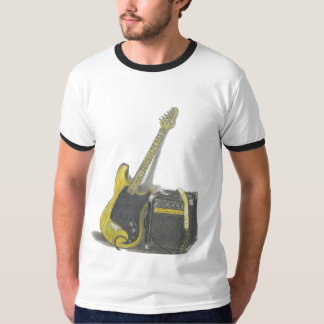Elektrische Gitarre und Ampere-Kunst-T - Shirt