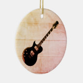 Elektrische Gitarre und Holz Pop Kunst Keramik Ornament (Rechts)