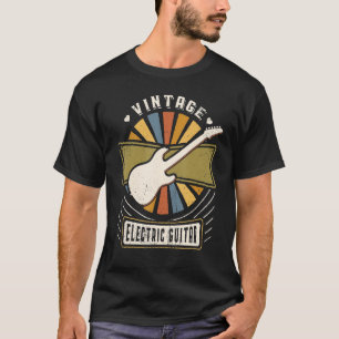 Elektrische Gitarre Vintag klassische Retro-Liebe T-Shirt