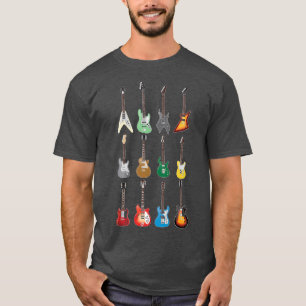 Elektrische Gitarre Vintage Gitarrenkollektion 2 P T-Shirt