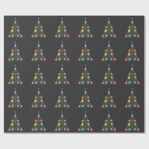 Elektrische Gitarre Weihnachtsbaum Musikliebhaber Geschenkpapier