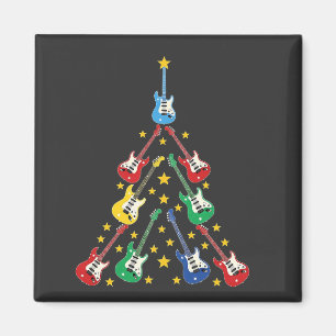 Elektrische Gitarre Weihnachtsbaum Musikliebhaber Magnet