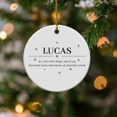 Elektrische Gitarre Weihnachtskreide Kiefernkone C Keramik Ornament