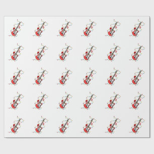 Elektrische Gitarre Weihnachtsmann Musik Weihnacht Geschenkpapier