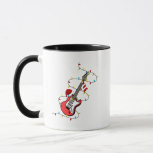 Elektrische Gitarre Weihnachtsmann Musik Weihnacht Tasse