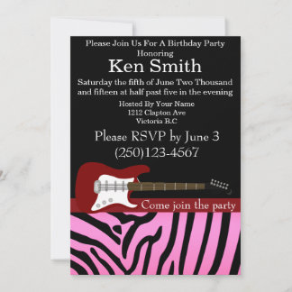 Elektrische Gitarre zum Geburtstag Einladung #18