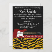 Elektrische Gitarre zum Geburtstag Einladung #4 (Vorderseite)