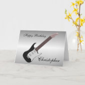 Elektrische Gitarre zum Geburtstag Karte (Gelbe Blume)