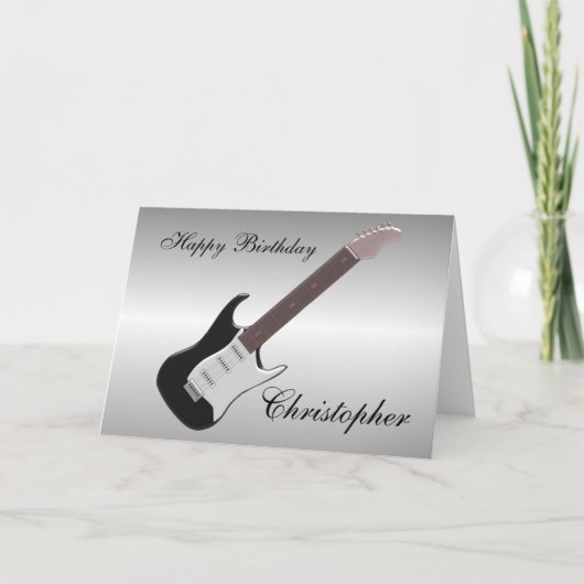 Elektrische Gitarre zum Geburtstag Karte (Vorderseite)