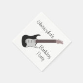Elektrische Gitarre zum Geburtstag Serviette (Ecke)