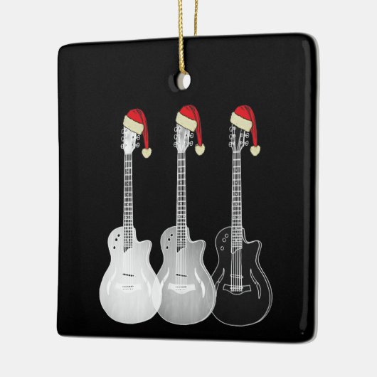 Elektrische Gitarren Funny Cool Schwarz und Weiß Keramikornament (Links)