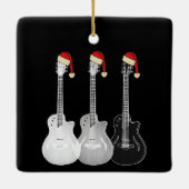 Elektrische Gitarren Funny Cool Schwarz und Weiß Keramikornament (Rückseite)