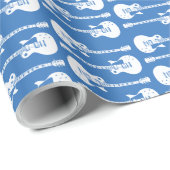 Elektrische Gitarren Graphic in White Geschenkpapier (Rolleneckpunkt)