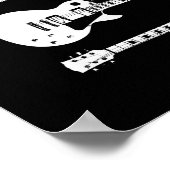 Elektrische Gitarren Graphic in White Poster (Ecke)