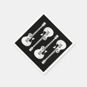 Elektrische Gitarren Graphic in White Serviette (Ecke)