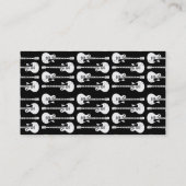Elektrische Gitarren Graphic in White Visitenkarte (Rückseite)