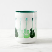 Elektrische Gitarren, grüner Pop Tasse (Zentrum)