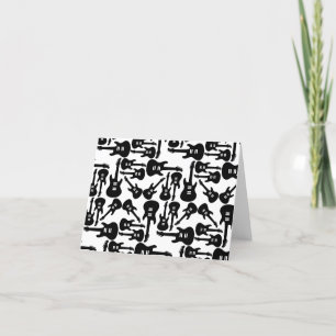 Elektrische Gitarren-Muster Musik als CUSTOM-FARBE Dankeskarte