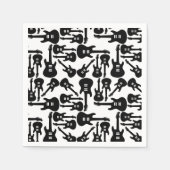 Elektrische Gitarren-Muster Musik als CUSTOM-FARBE Serviette (Vorderseite)