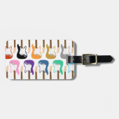 Elektrische Gitarren-Pop-Kunst Gepäckanhänger (Vorderseite horizontal)