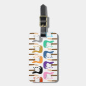 Elektrische Gitarren-Pop-Kunst Gepäckanhänger (Vorderseite vertikal)