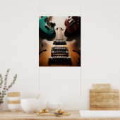 Elektrische Gitarren Poster (Küche)