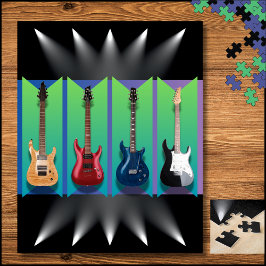 Elektrische Gitarren-Sammlung Bühne Spotlight Puzz Puzzle