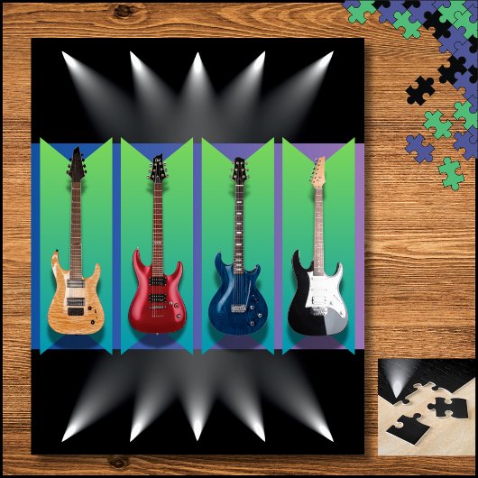 Elektrische Gitarren-Sammlung Bühne Spotlight Puzz Puzzle