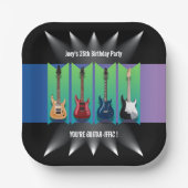 Elektrische Gitarren-Sammlung Spotlight Paper-Tell Pappteller (Vorderseite)