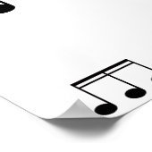 Elektrische Gitarrenflügel Schwarz-weiß rosa Poster (Ecke)