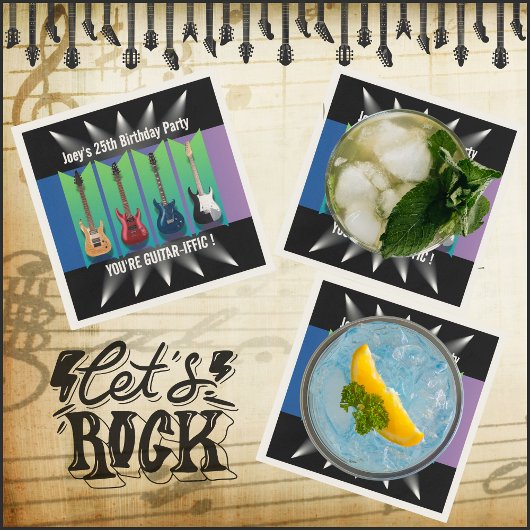 Elektrische Gitarrenkollektion Spotlight Party Nap Serviette