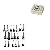elektrische Gitarrenkörper Briefmarke Gummistempel (Stempel)