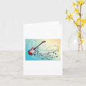Elektrische Gitarrenmusik Karte (Gelbe Blume)